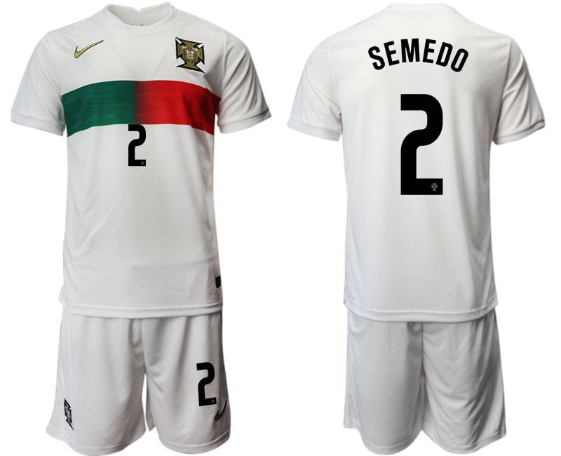 Men 2022 World Cup National Team Portugal away white #2 Soccer Jersey